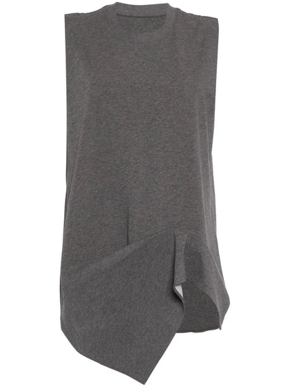 Asymmetric Cotton Tank Top