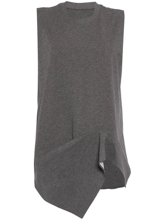 Asymmetric Cotton Tank Top