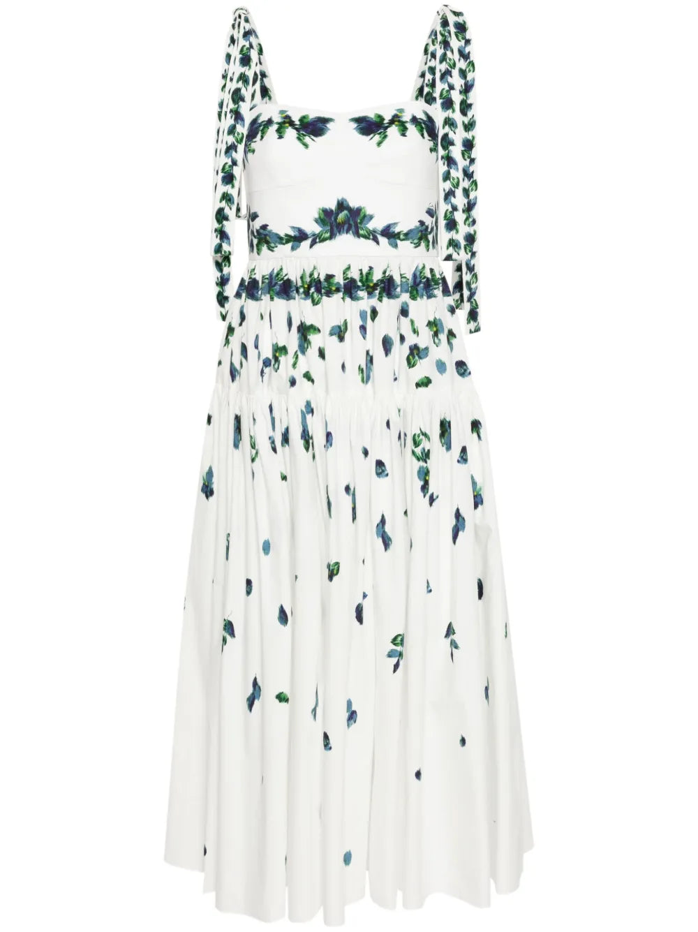 Floral-Print Tiered Midi Dress