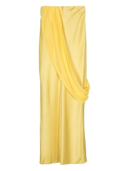 Viola Draped-Panel Maxi Skirt