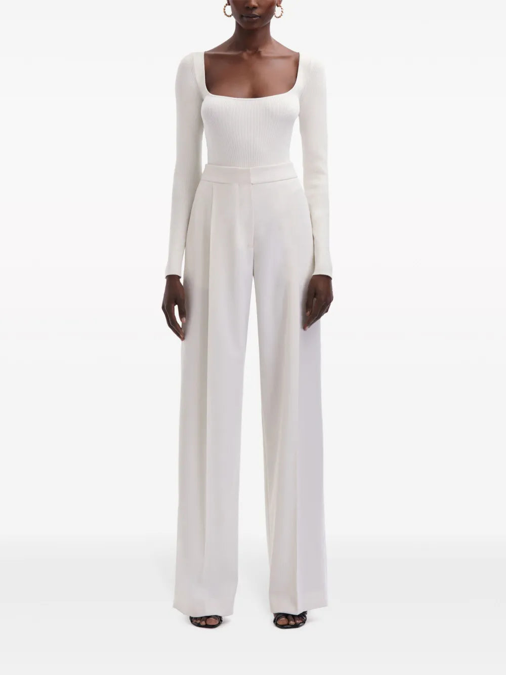 Pleat-Detailing Wool-Blend Trousers