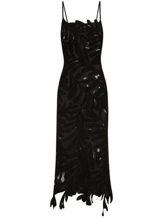 Fern Crochet-Knit Midi Dress