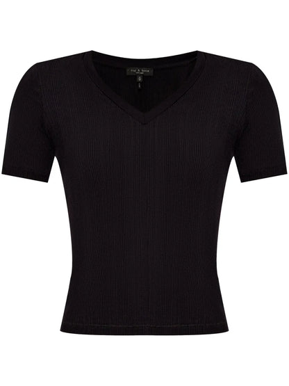 V-Neck Ribbed T-Shirt
