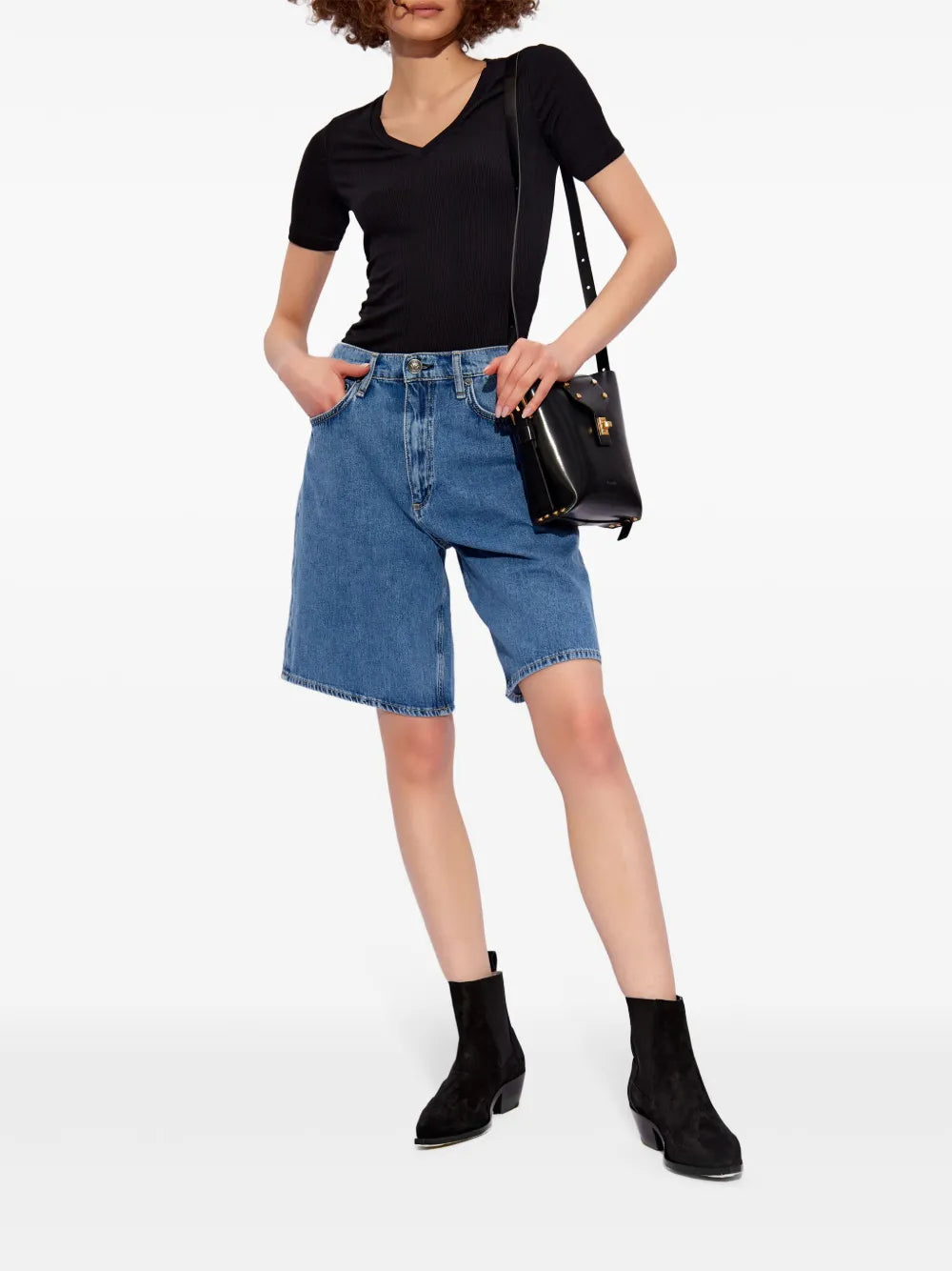 V-Neck Ribbed T-Shirt