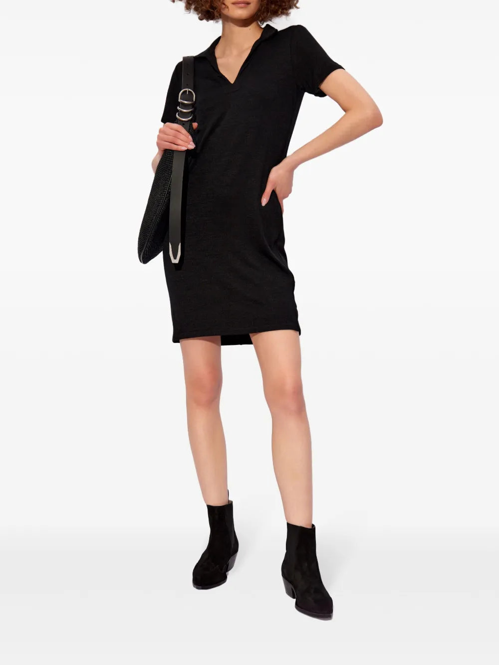 V-Neck Short-Sleeved Dress