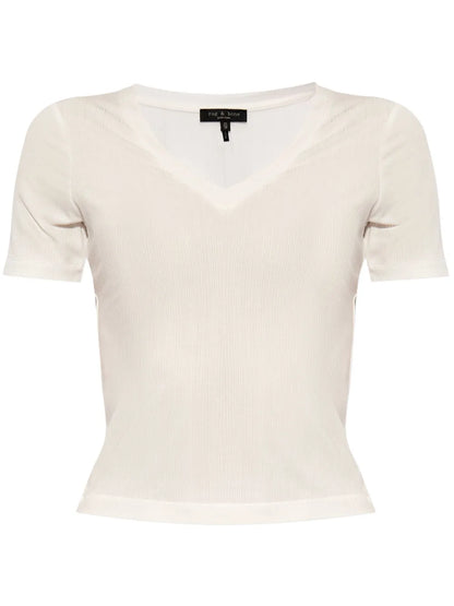 V-Neck Ribbed T-Shirt