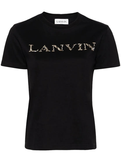 Beaded Logo-Embroidered T-Shirt