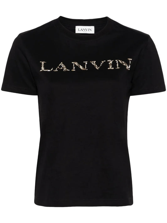 Beaded Logo-Embroidered T-Shirt