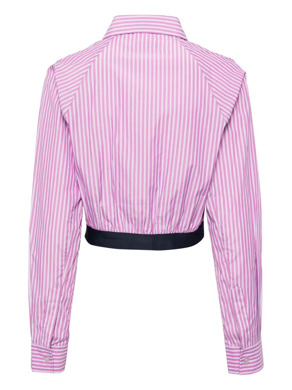 Striped Cropped Poplin Shirt