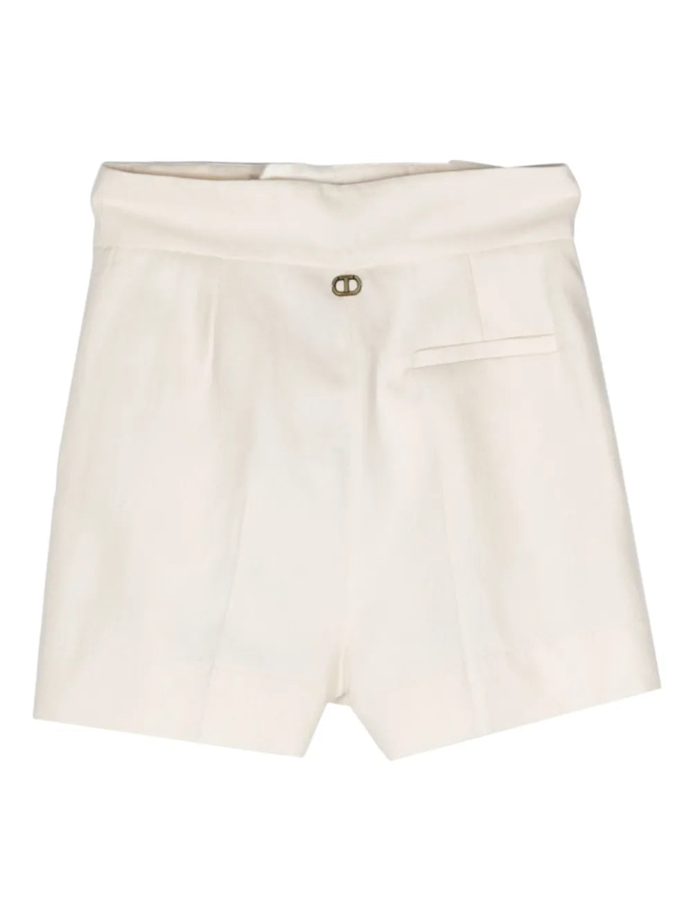 Pleat-Detail Twill Shorts