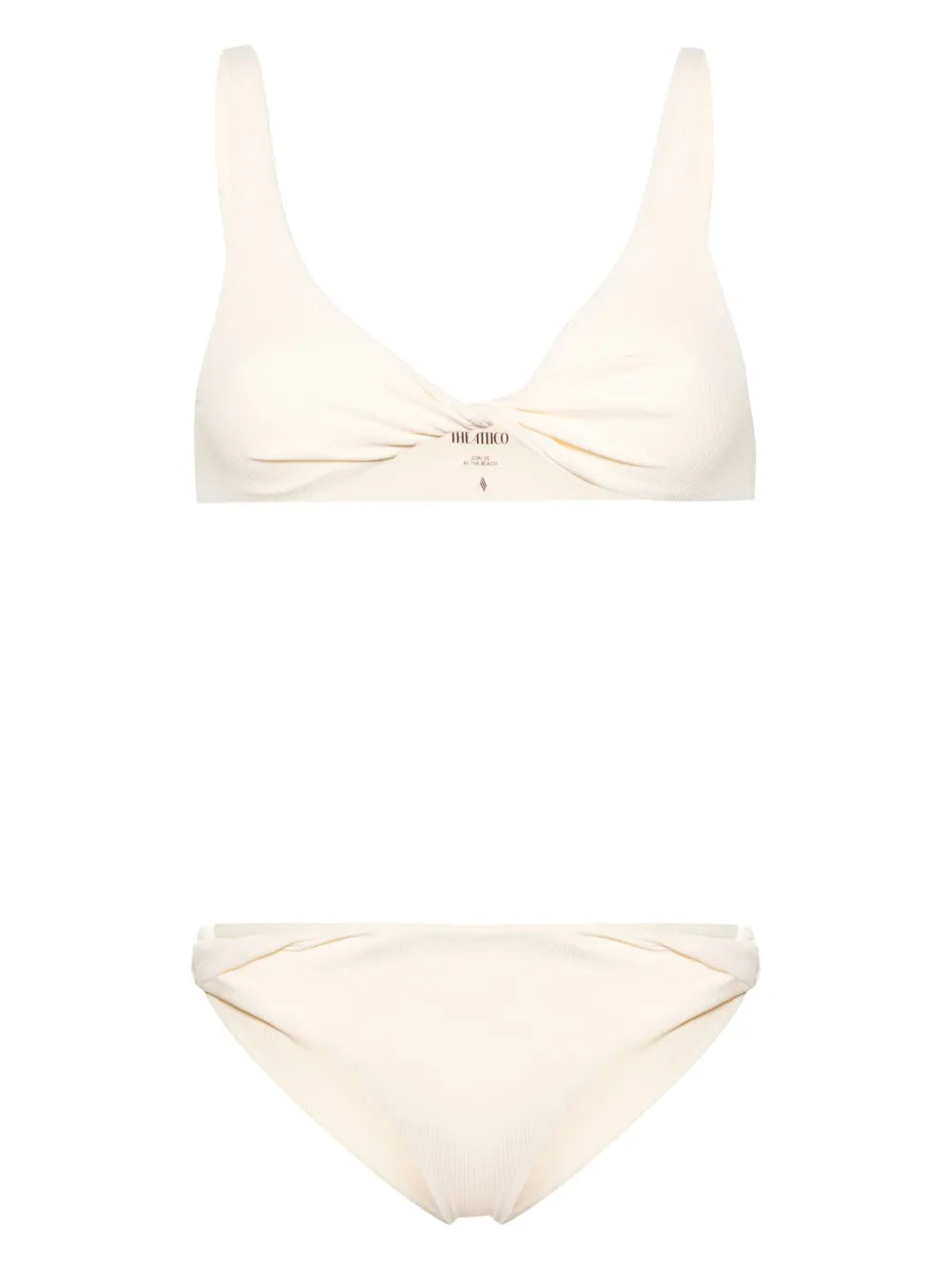 Twist-Detail Ribbed Bikini