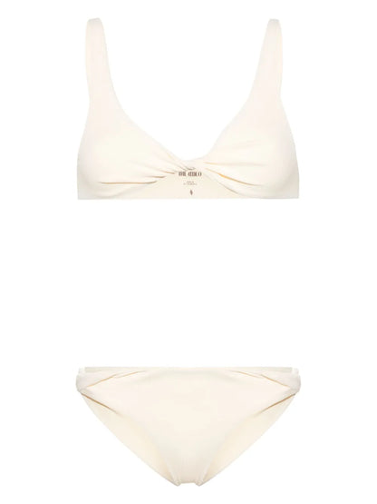 Twist-Detail Ribbed Bikini