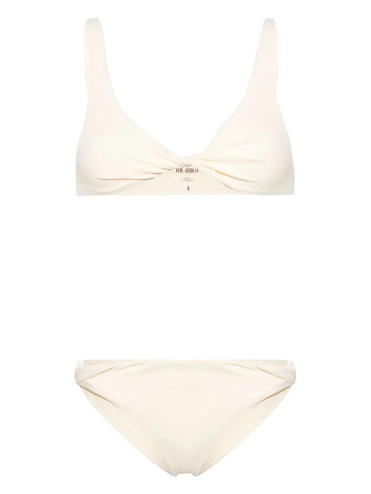 Twist-Detail Ribbed Bikini