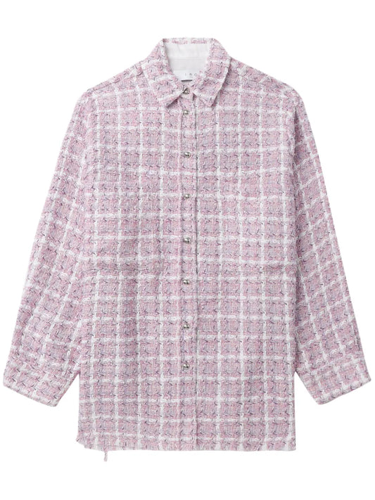 Plaid-Check Tweed Shirt