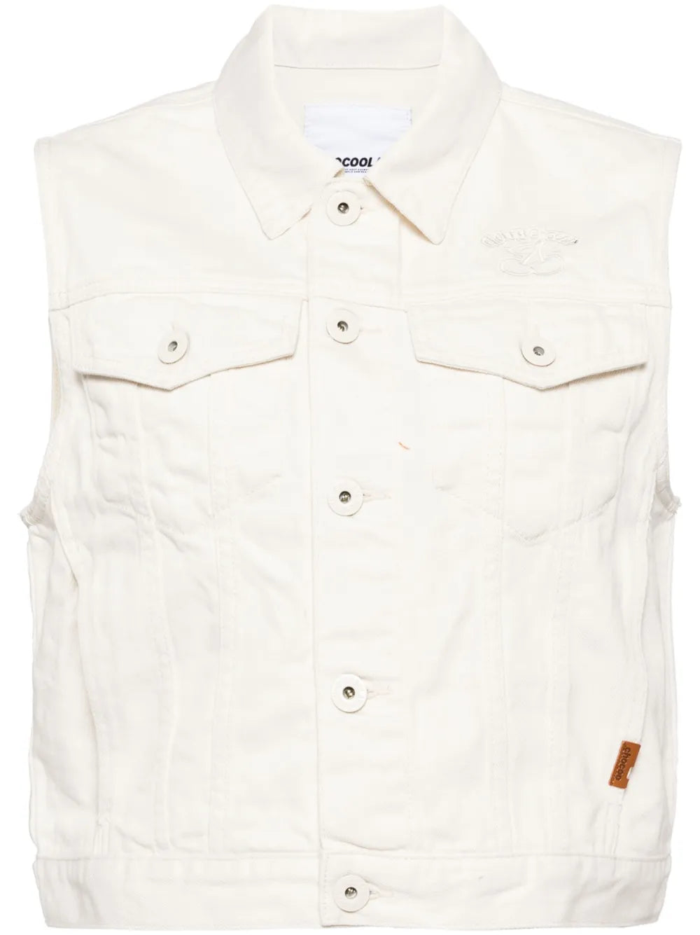 Logo-Appliqué Cotton Vest
