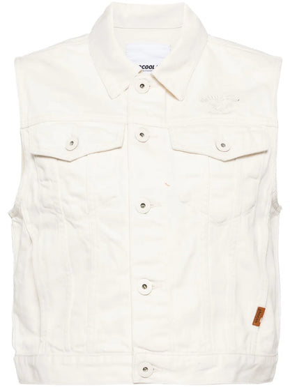 Logo-Appliqué Cotton Vest
