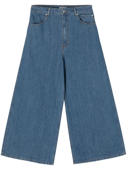 Mid-Rise Wide-Leg Trousers