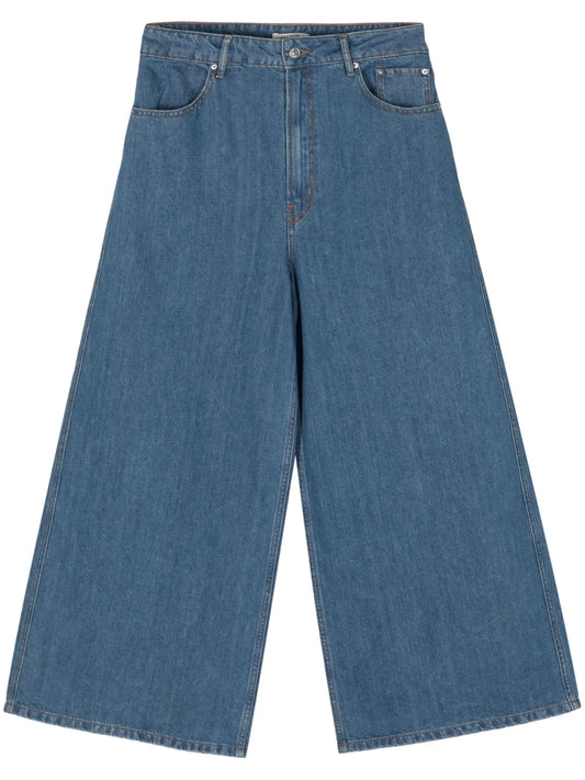 Mid-Rise Wide-Leg Trousers