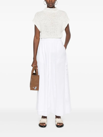 Ruffled-Detailing Maxi Skirt