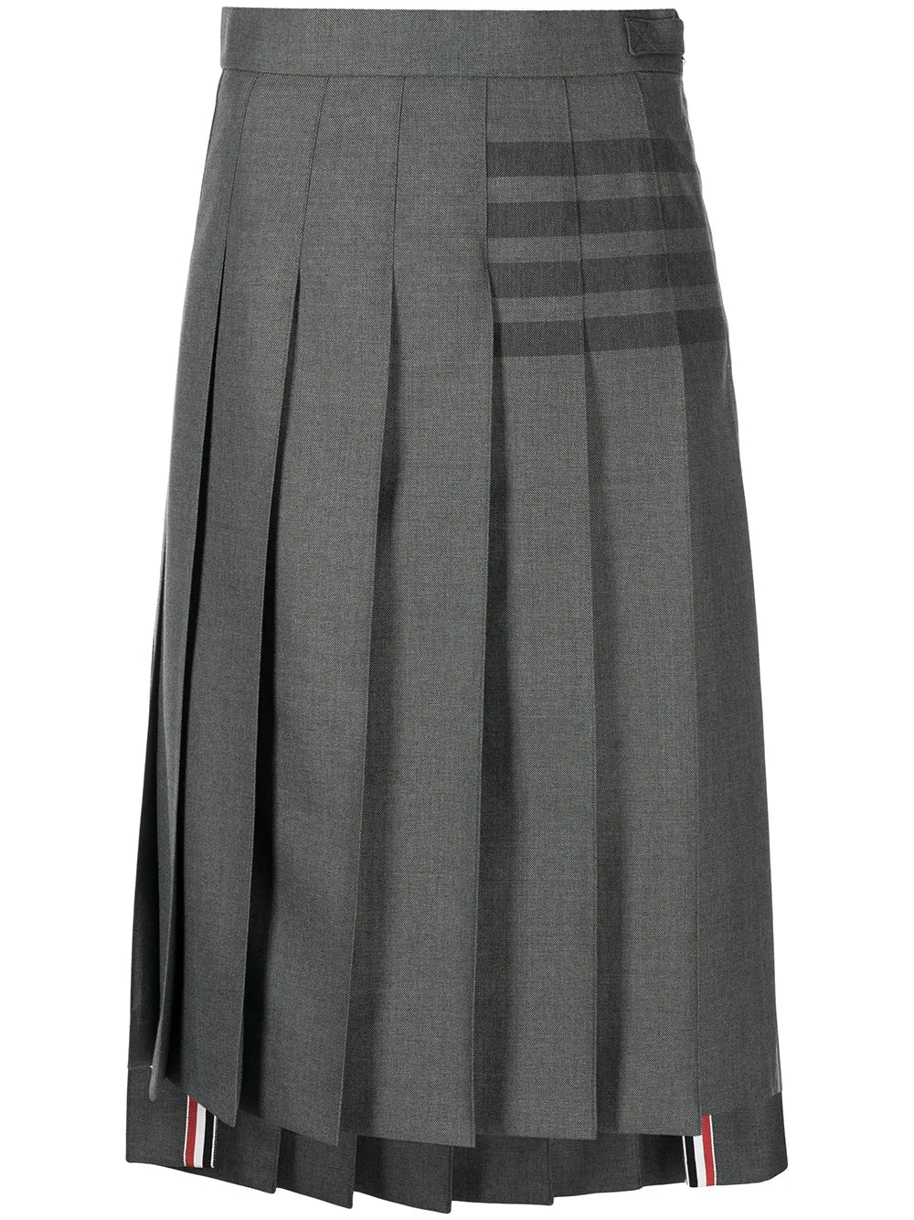 4-Bar Stripe Pleated Skirt
