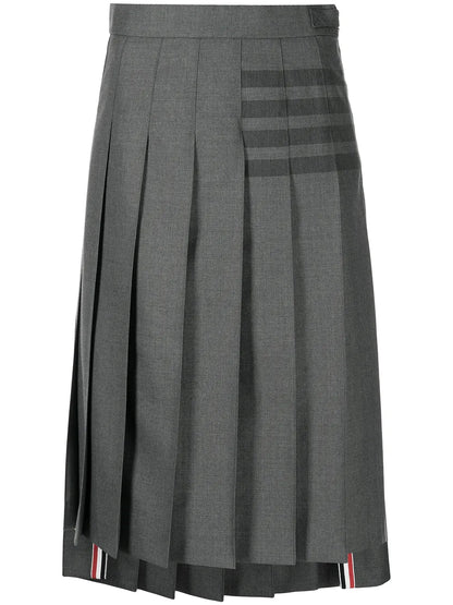 4-Bar Stripe Pleated Skirt