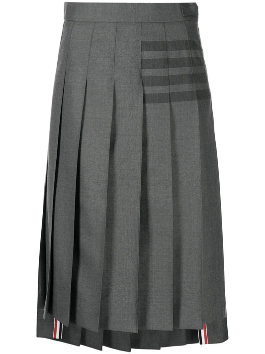 4-Bar Stripe Pleated Skirt