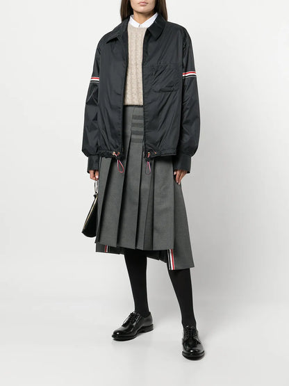 4-Bar Stripe Pleated Skirt
