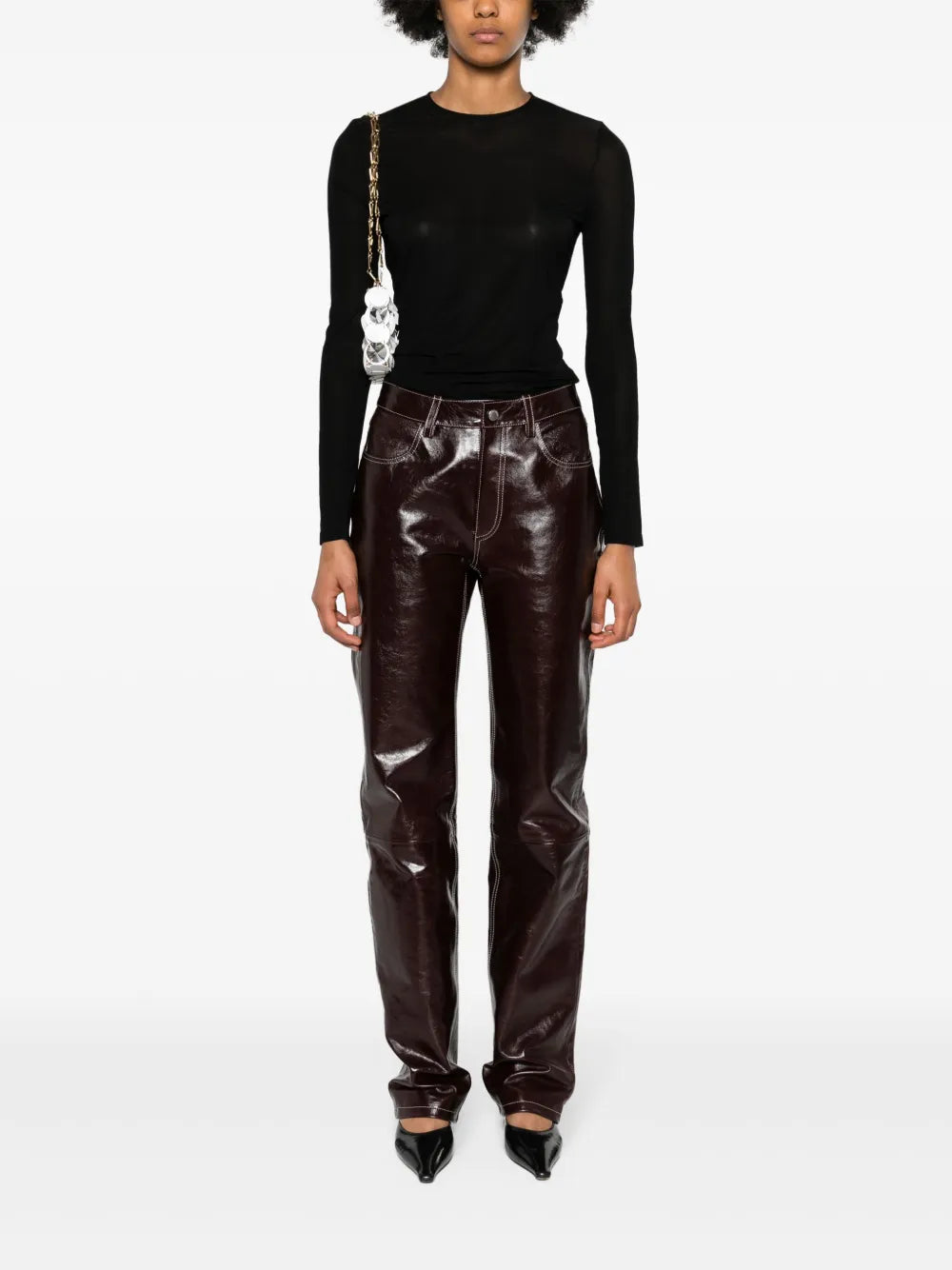 Semi-Sheer Long-Sleeve T-Shirt