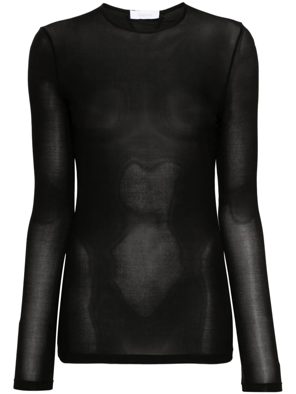 Semi-Sheer Long-Sleeve T-Shirt
