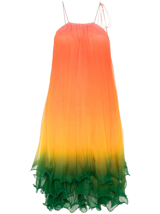 Rainbow Gradient Midi Dress