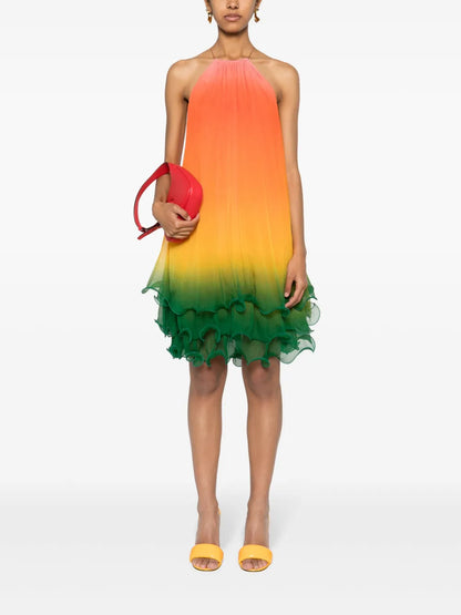 Rainbow Gradient Midi Dress