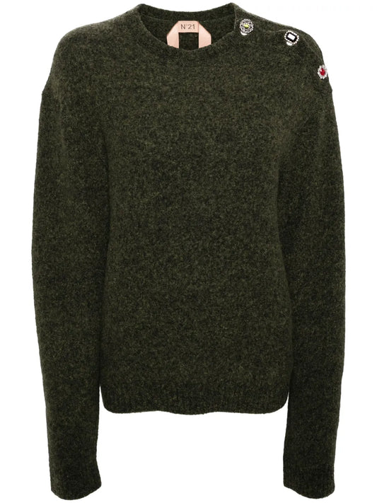 Crystal-Embellished Sweater