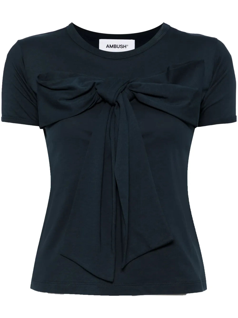 Oversized-Bow Cotton T-Shirt