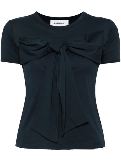 Oversized-Bow Cotton T-Shirt