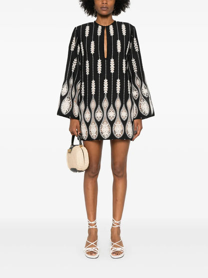 Vision Seeking Guipure Lace Mini Dress