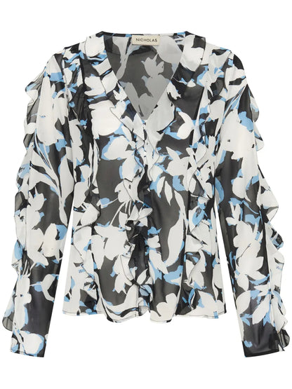 Amira Bias Ruffle Top