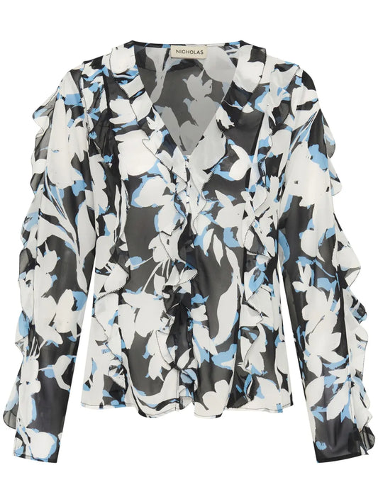 Amira Bias Ruffle Top