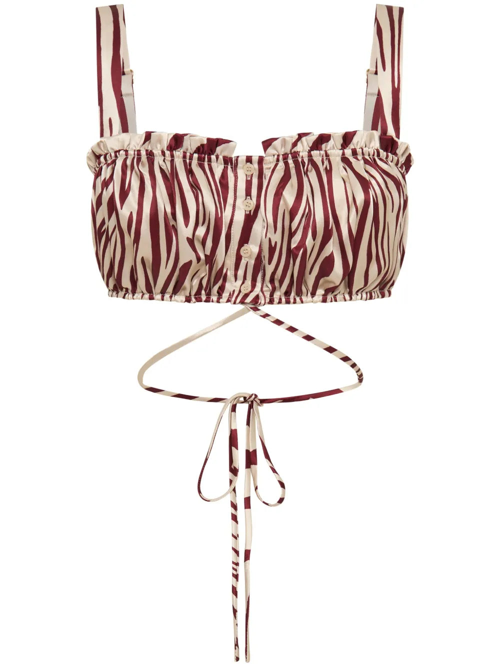 Tracy Sleeveless Silk Cropped Top