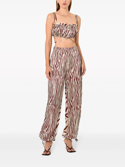 Tracy Sleeveless Silk Cropped Top