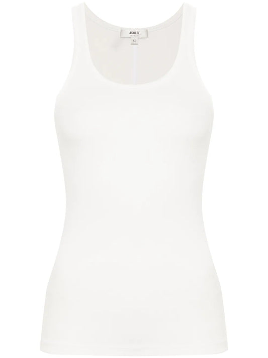 Sleeveless Ribbed-Knit Top