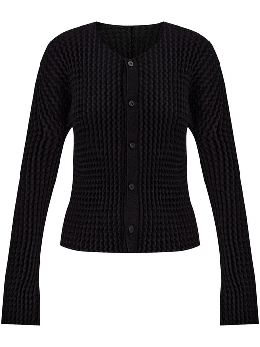 Pleated Cardigan