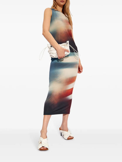 Abstract-Print Sleeveless Top
