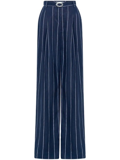 Calista Flared Linen Trousers