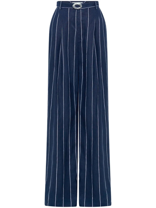 Calista Flared Linen Trousers