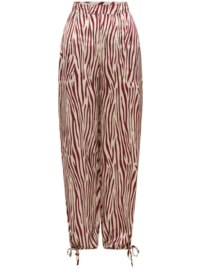 Nori Ankle-Cuff Silk Pants