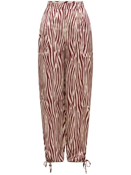 Nori Ankle-Cuff Silk Pants