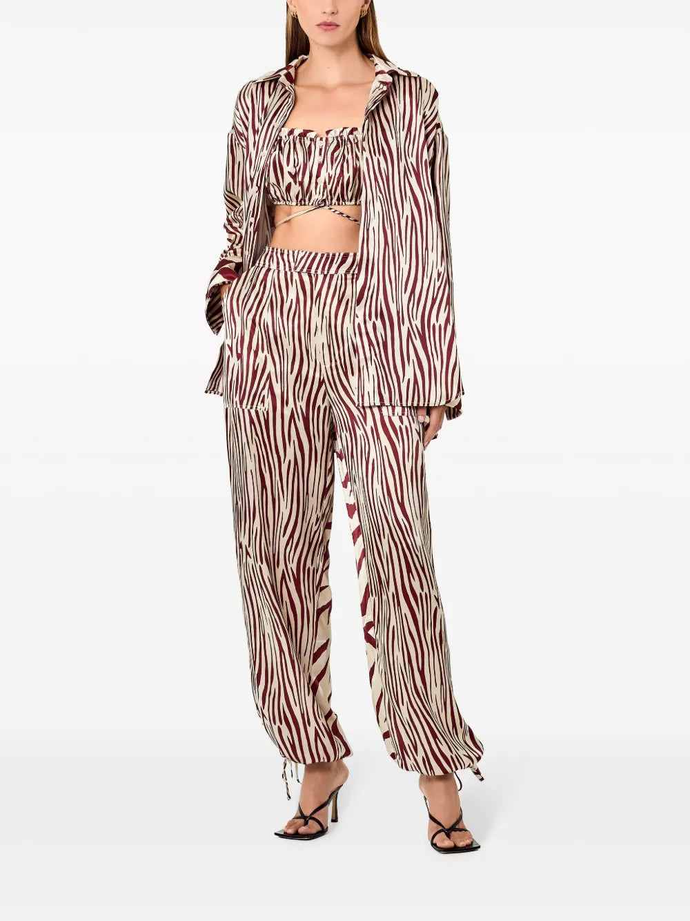 Nori Ankle-Cuff Silk Pants