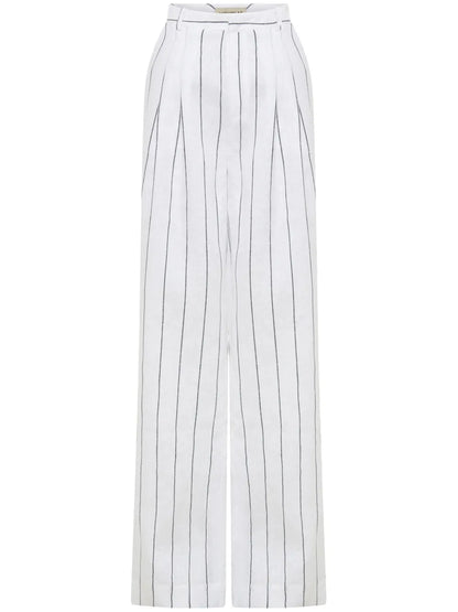 Calista Flared Linen Trousers