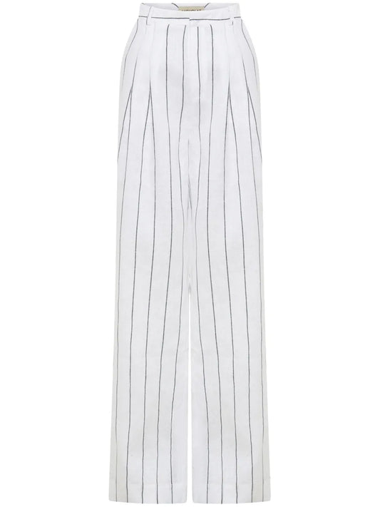 Calista Flared Linen Trousers
