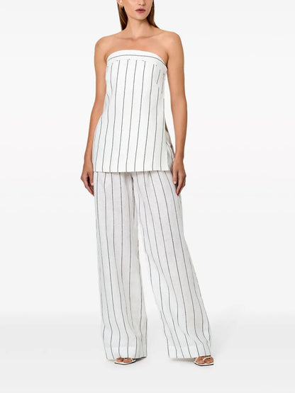 Calista Flared Linen Trousers